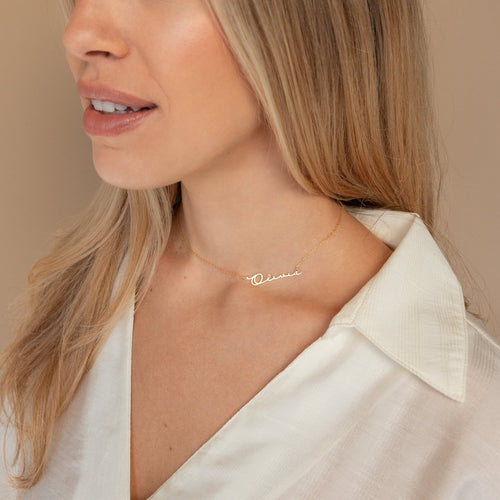 Off-Center Name Necklace