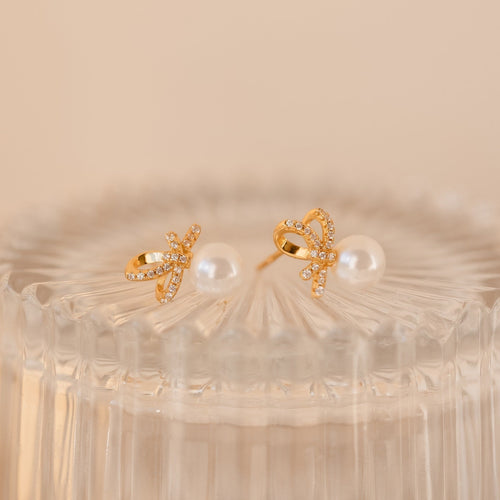 Pearl Bow Studs