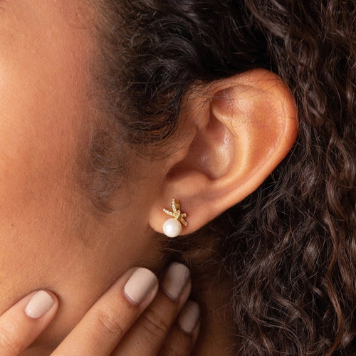 Pearl Bow Studs
