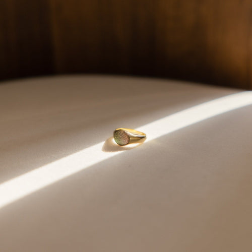 Personalized Fingerprint Signet Ring