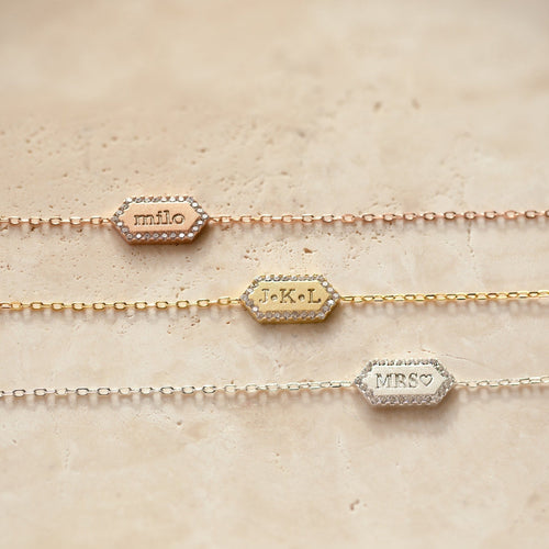 Hexagon Charm Bracelet