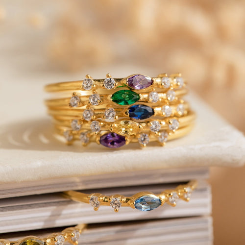 Marquise Birthstone Ring