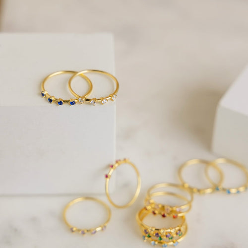 Dainty Multi-Stone Birthstone Ring