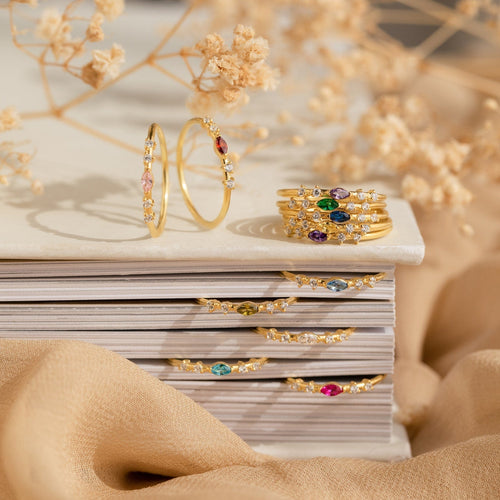 Marquise Birthstone Ring