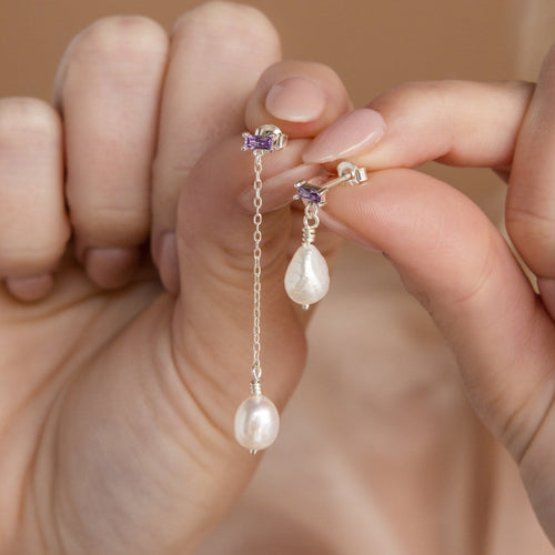 Mismatched Custom Baguette Birthstone Earrings