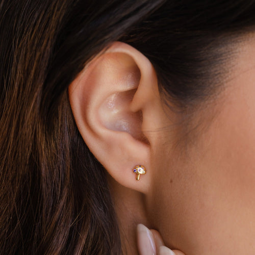 Mushroom Stud Earrings