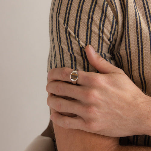 Men's Tigers Eye Signet Ring