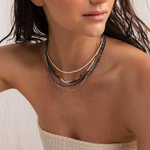 Tranquil Light Green Beaded Necklace