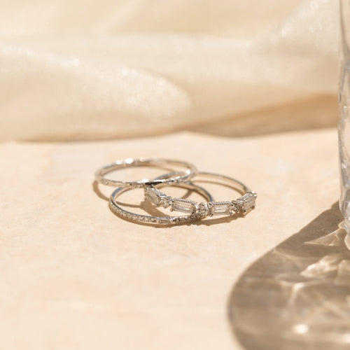 Dainty Diamond Stacking Ring Set: Sparkle in Every Stack