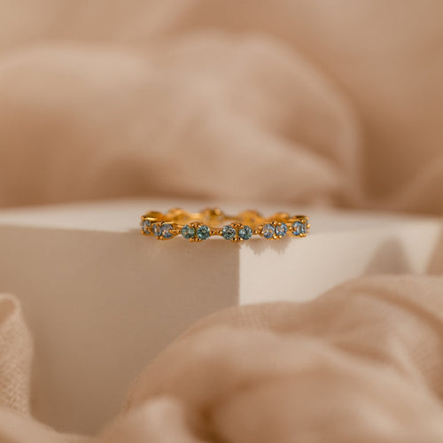 Eternal Serenity: Aquamarine Eternity Ring