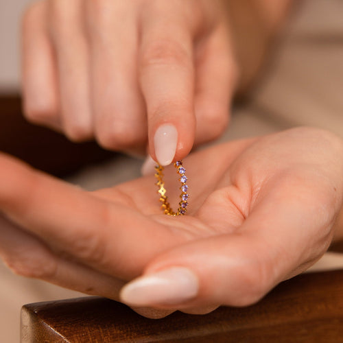 Enchanting Elegance: Amethyst Eternity Ring