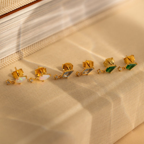 Kite Gemstone Stud Earrings