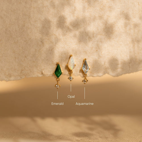 Kite Gemstone Stud Earrings