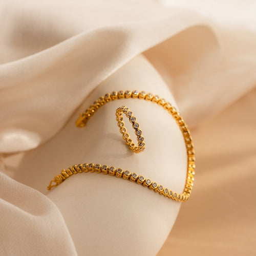 Eternal Love: Diamond Bezel Tennis Ring