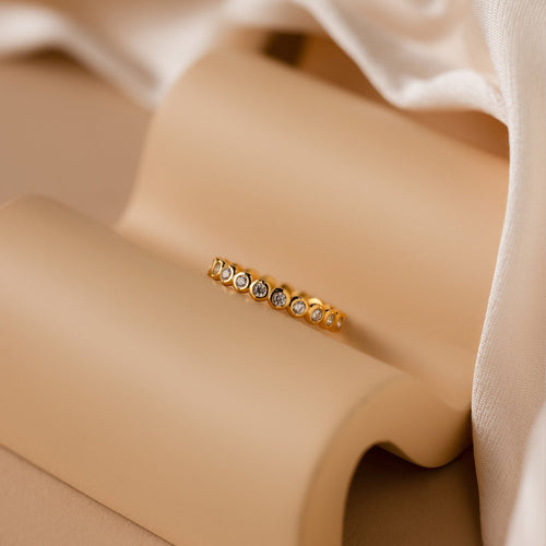 Eternal Love: Diamond Bezel Tennis Ring