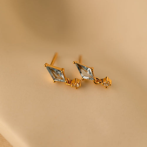 Whimsical Flight: Gemstone Kite Drop Earrings