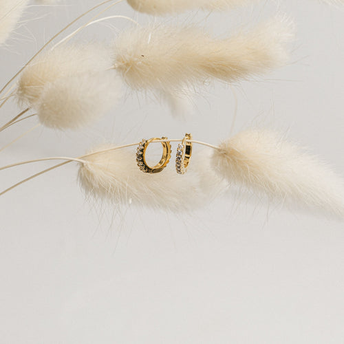 Coco Pave Huggie Hoops