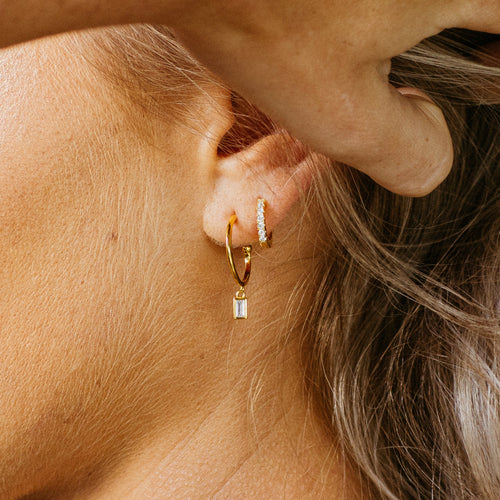 Coco Pave Huggie Hoops
