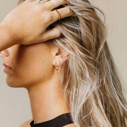 Elevate Your Look with Elegance: Elle Baguette Hoops