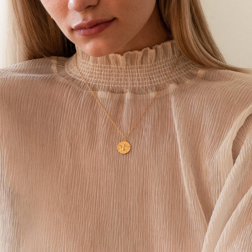 Bee Coin Pendant Necklace