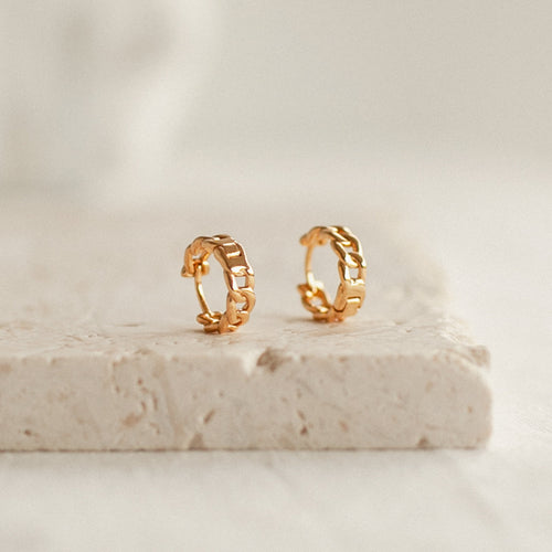 Chunky Chain Huggie Earrings