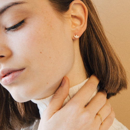 Arya Petal Stud Earrings