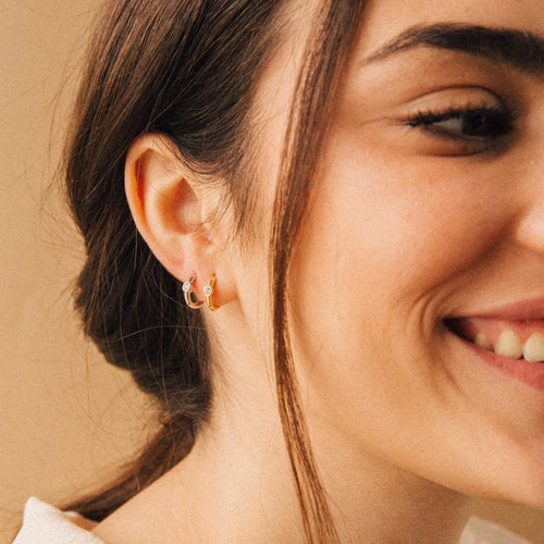 Alea Diamond Huggie Earrings