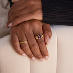 Vintage Glamour: Dark Amethyst Signet Ring