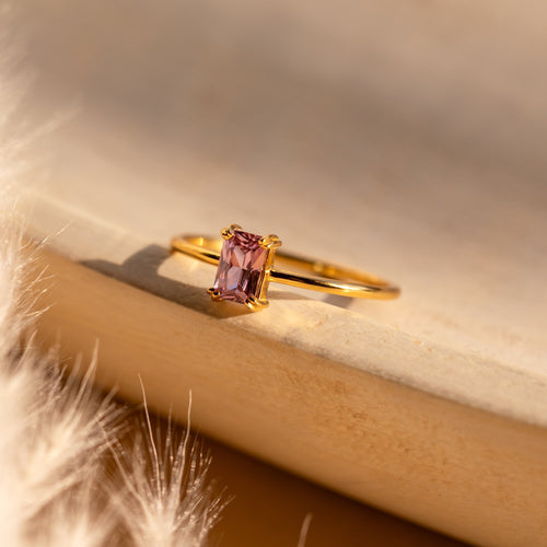 Emerald Feminine Elegance with the Blush Pink Emerald Ring