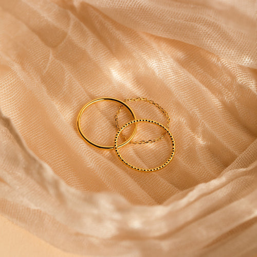 The Textured Stacking Ring Set