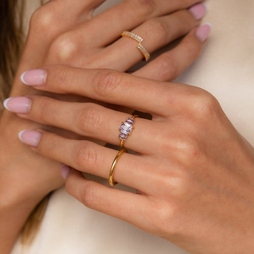 Vintage Charm: Art Deco Birthstone Ring
