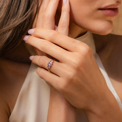 Vintage Charm: Art Deco Birthstone Ring