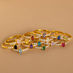 Eternal Elegance: The Pave Oval Birthstone Ring