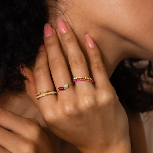 Custom Eternity Tennis Birthstone Ring