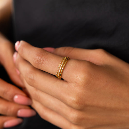 The Textured Stacking Ring Set