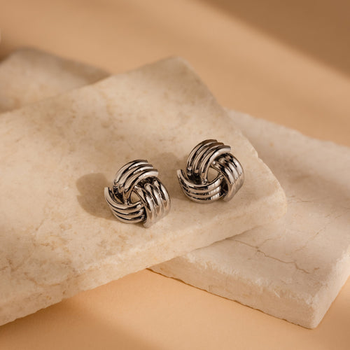 Bold Triple Knot Stud Earrings