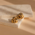Bold Triple Knot Stud Earrings