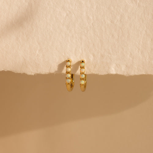 Opal Link Hoops