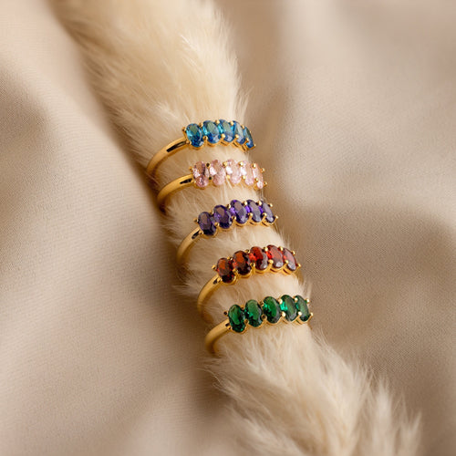 The Oval Birthstone Ring