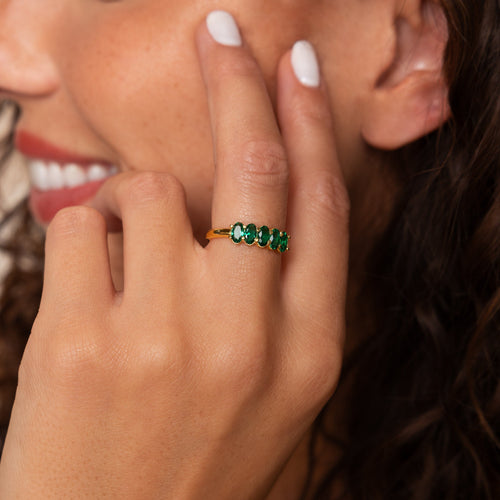 The Oval Birthstone Ring