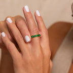 Birthstone Inlay Band Ring