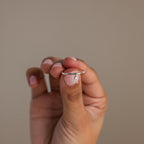 Pave Initial Birthstone Drop Ring