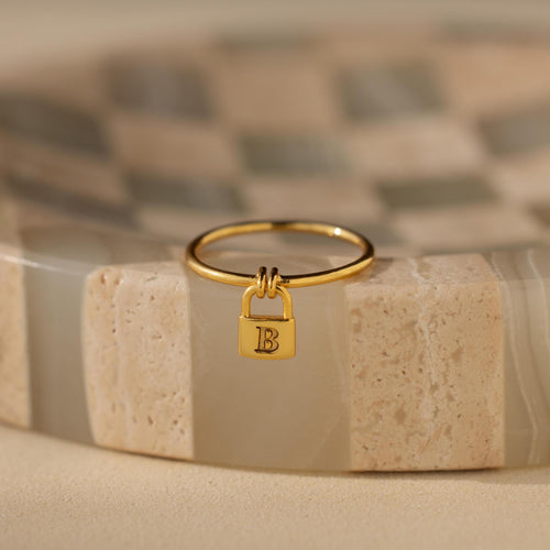 Initial Padlock Ring