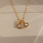 Evil Eye Protection Jewelry Pave Charm Necklace