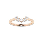 Karina 1/10 ctw Round Lab Grown Diamond Collar Wedding Band 14K Rose Gold, DE, VS1