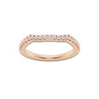Utopia 1/4 ctw Round Lab Grown Diamond Micro Pave Wedding Band 14K Rose Gold, DE, VS1