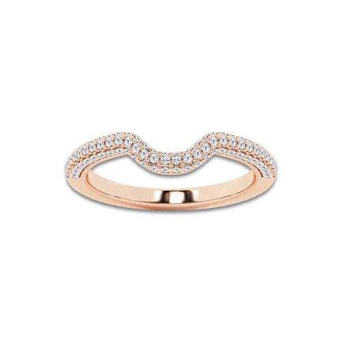 Roselyn 2/5 ctw Round Lab Grown Diamond Prong Set Wedding Band 18K Rose Gold, DE, VS1