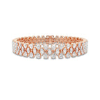 7 3/4 ctw Pear and Marquise Lab Grown Diamond Alternating Bracelet - 6 Inches 18K Rose Gold, DE, VS1