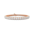 10 ctw Oval Lab Grown Diamond Tennis Bracelet - 6.5 Inches 14K Rose Gold, DE, VS1