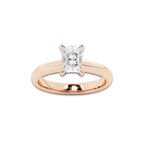 1.00 ctw Radiant Lab-Grown Diamond Minimalist Engagement Ring in 14K Rose Gold for Women | D Color, VVS1 Clarity, IGI Certified